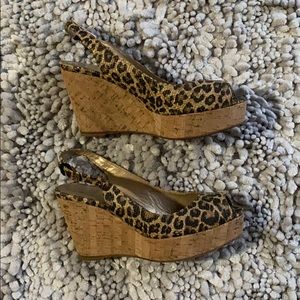 COPY - Stuart Weitzman wedge leopard sandals